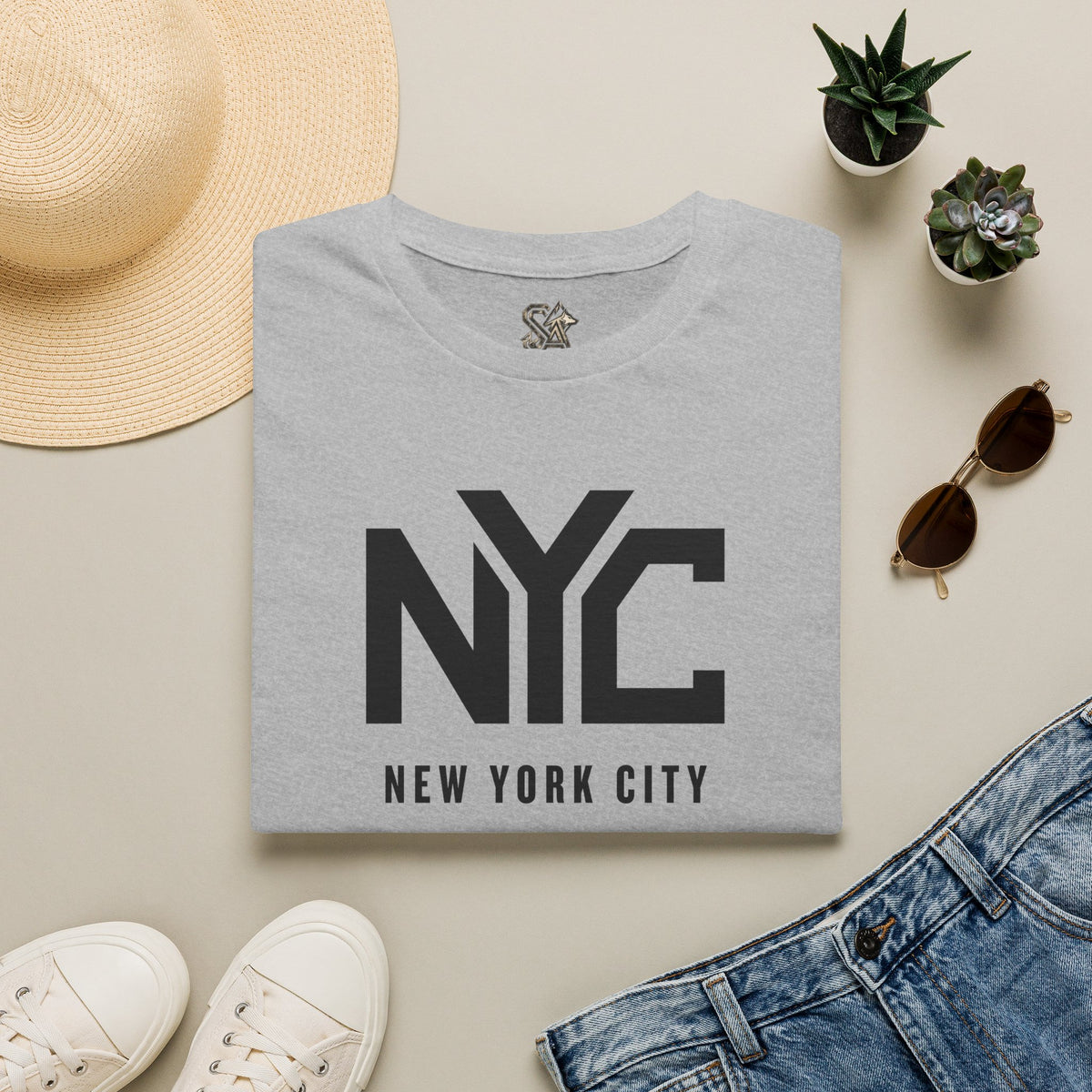 NYC New York City T-Shirt Premium Design SKIALFA Unisex
