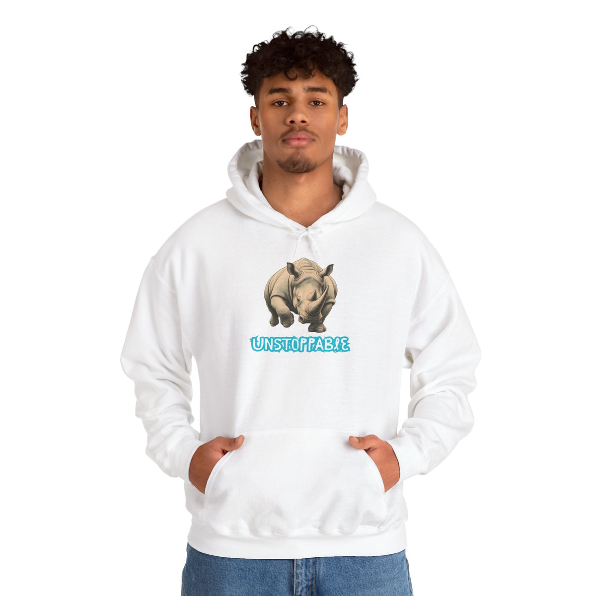 UNSTOPPABLE Rhino Hoodie Premium Design SKIALFA Unisex
