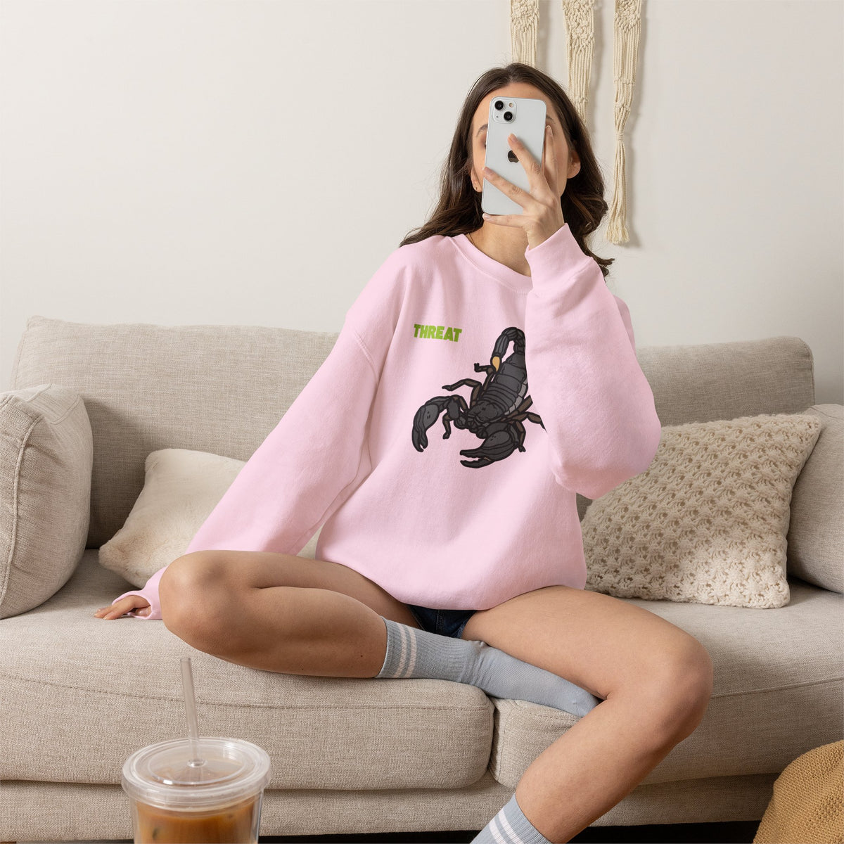 THREAT Scorpion Sweatshirt Premium Design SKIALFA Unisex