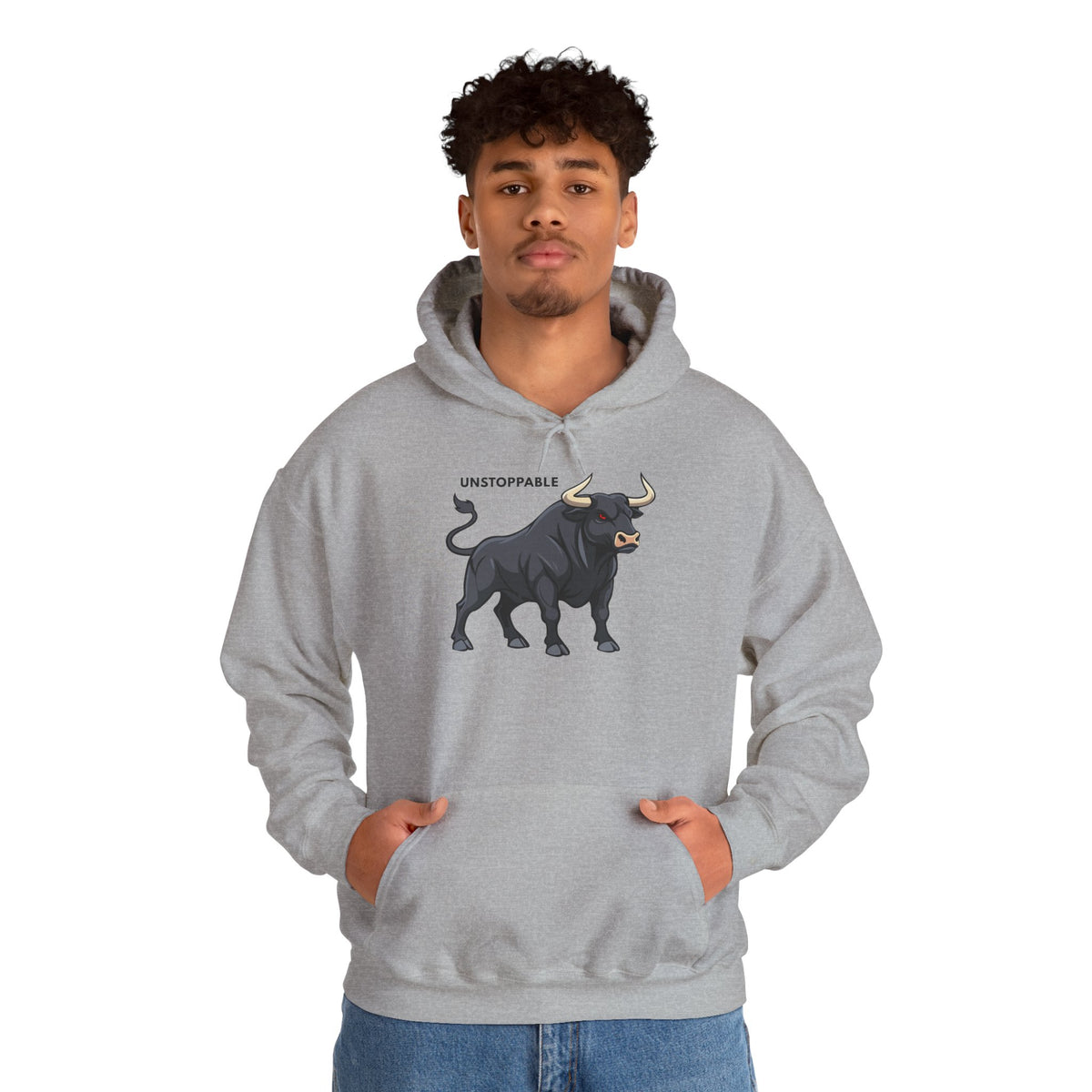 UNSTOPPABLE Bull Hoodie Premium Design SKIALFA Unisex