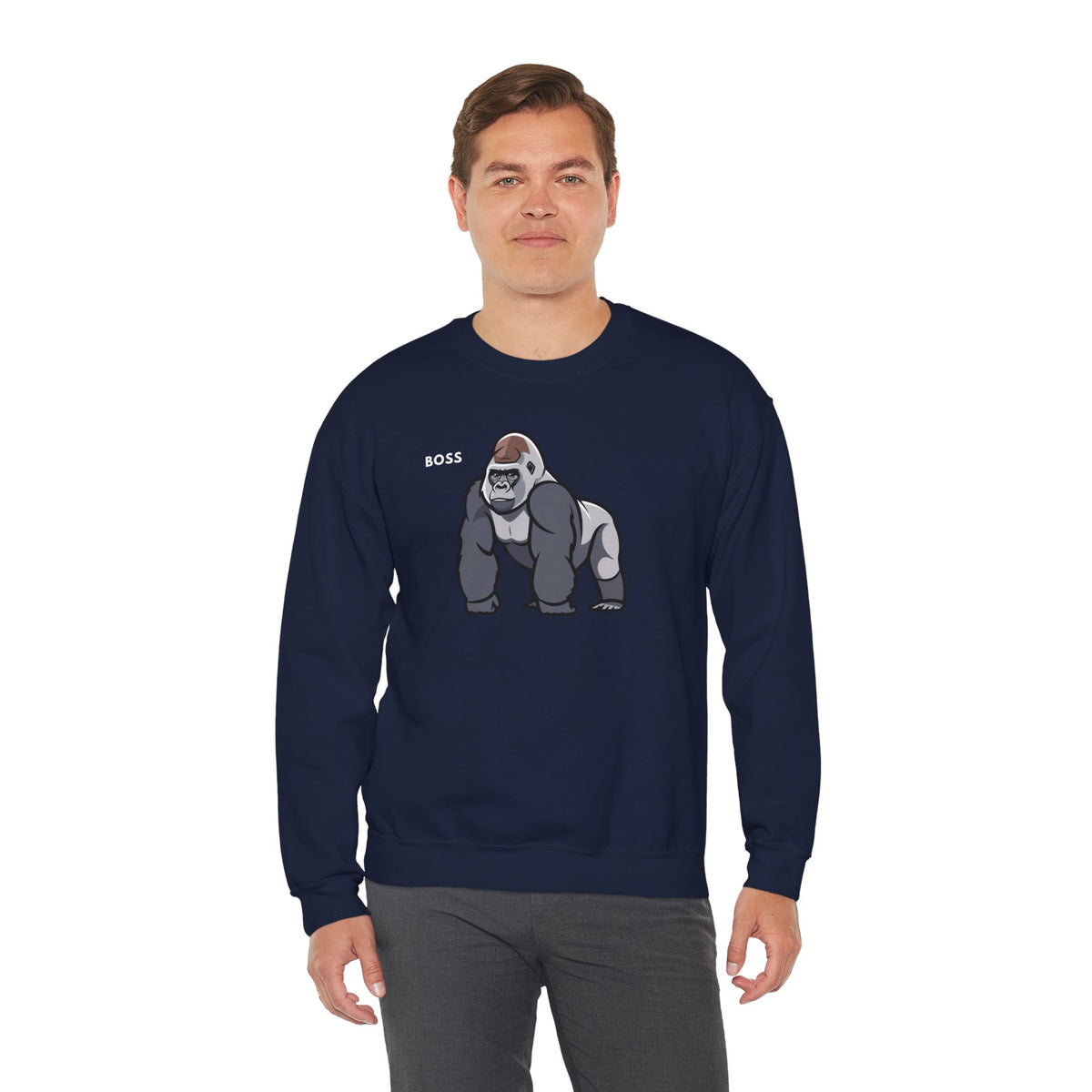 BOSS Gorilla Sweatshirt Premium Design SKIALFA Unisex