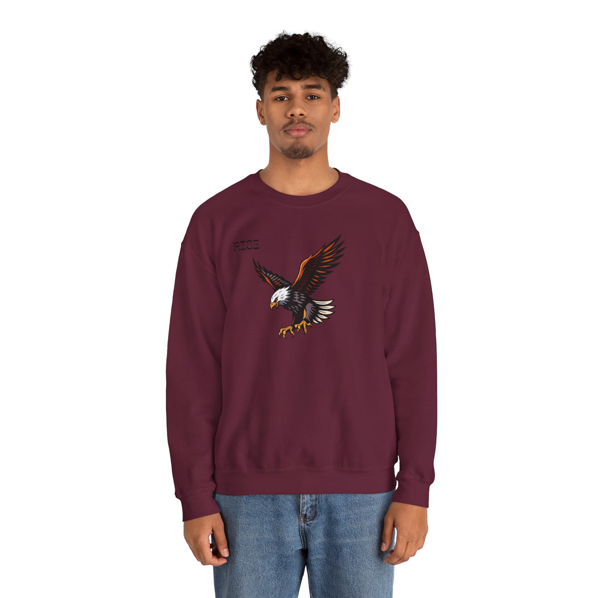 RISE Eagle Sweatshirt Premium Design SKIALFA Unisex