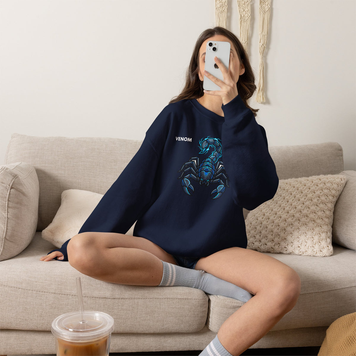 VENOM Scorpion Sweatshirt Premium Design SKIALFA Unisex