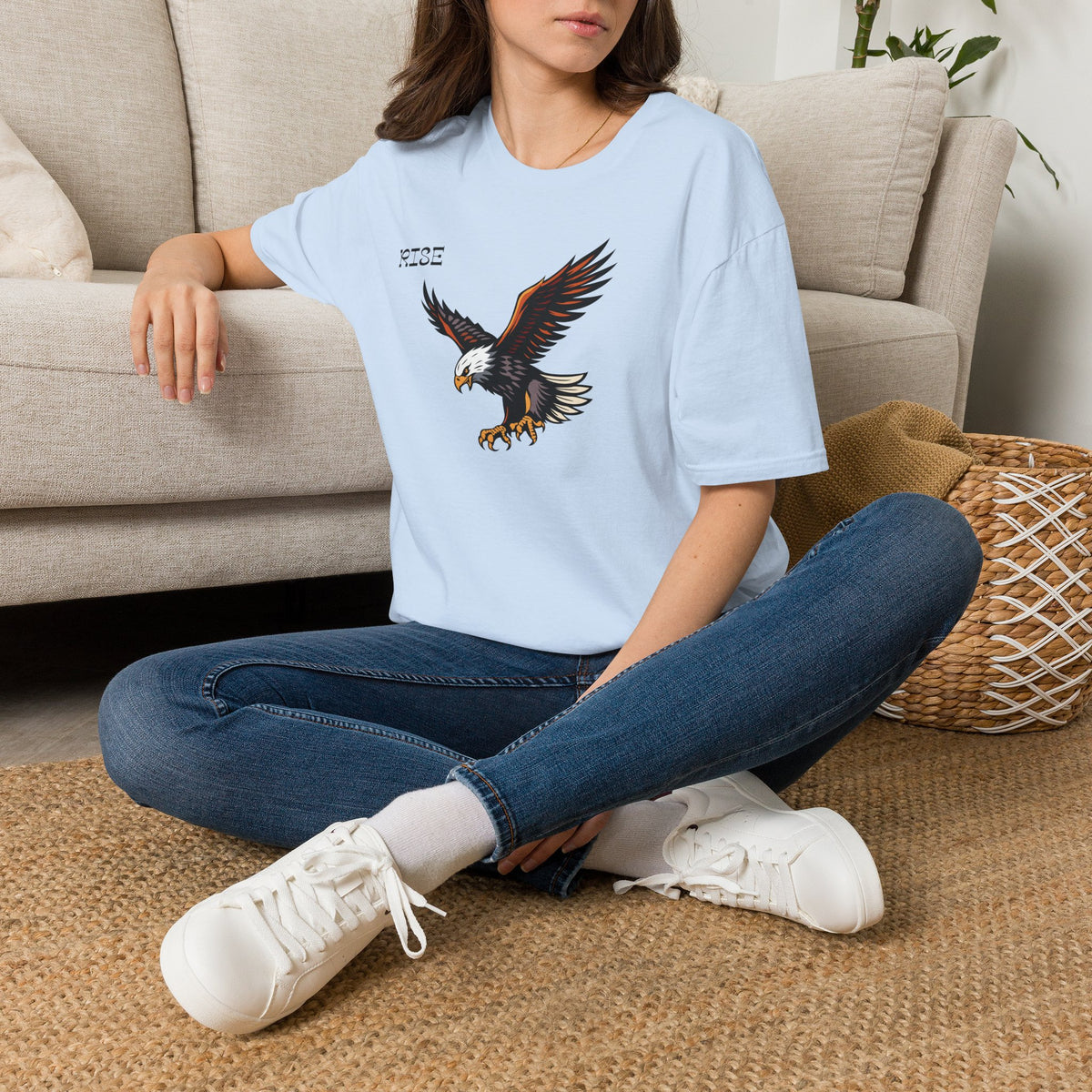 RISE Eagle T-Shirt Premium Design SKIALFA Unisex