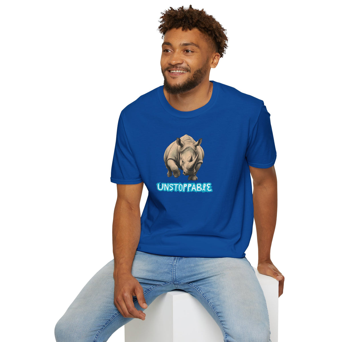 UNSTOPPABLE Rhino T-Shirt Premium Design SKIALFA Unisex