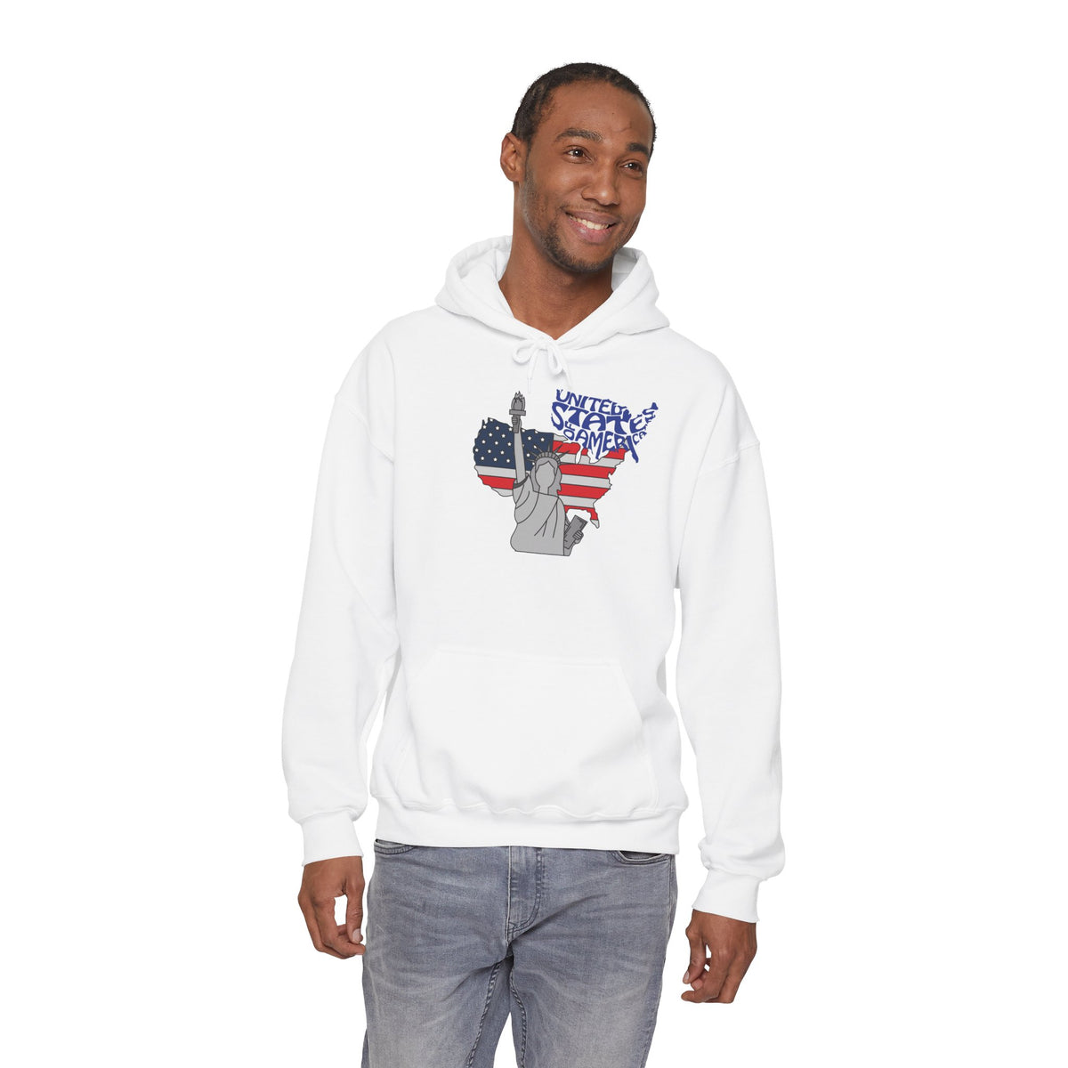 USA Flag Hoodie Premium Design SKIALFA Unisex
