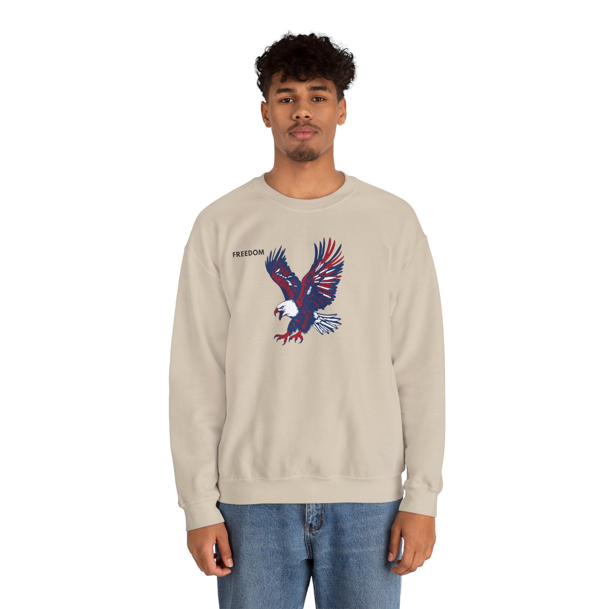 FREEDOM Eagle Sweatshirt Premium Design SKIALFA Unisex