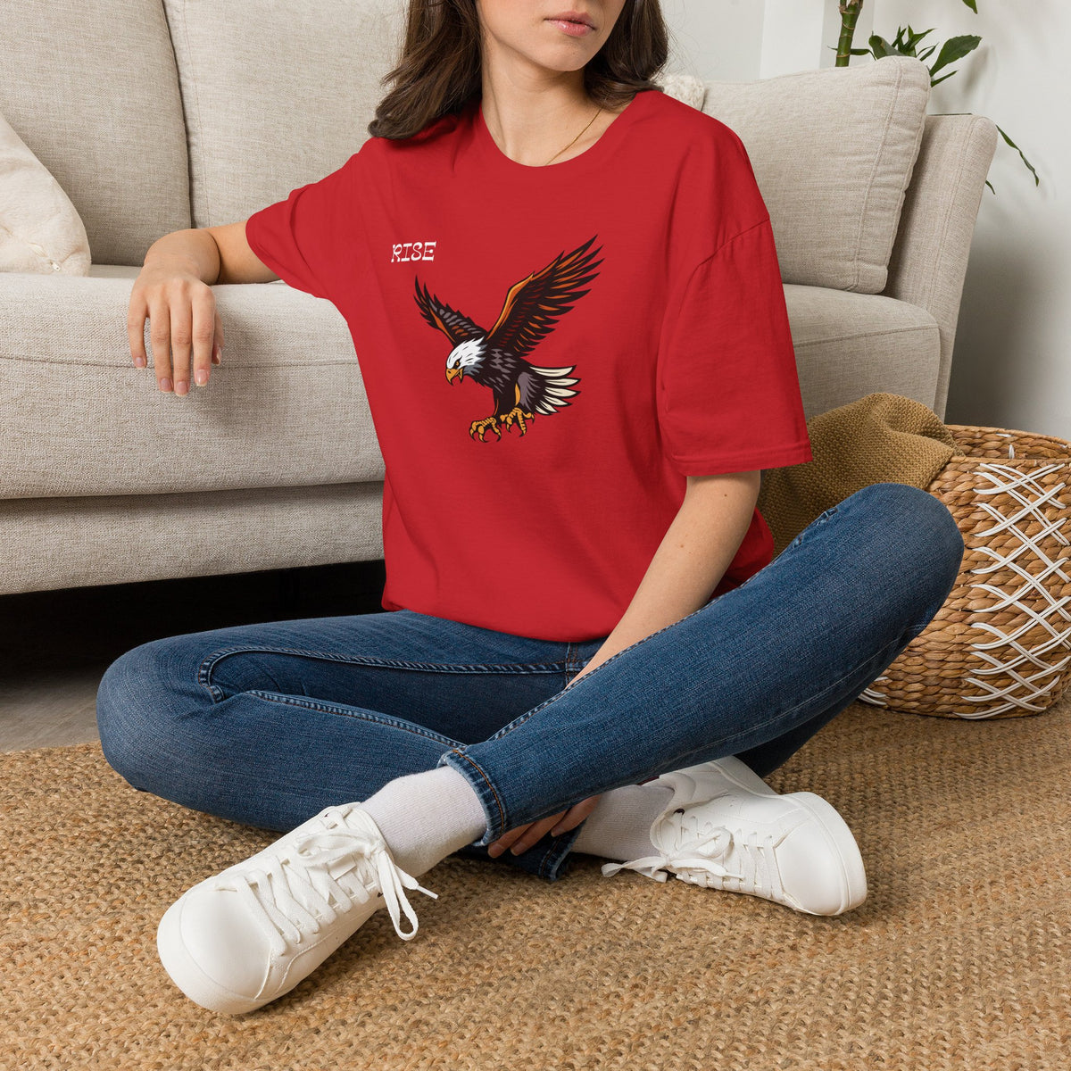 RISE Eagle T-Shirt Premium Design SKIALFA Unisex