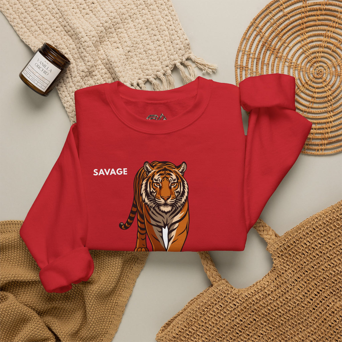 SAVAGE Tiger Sweatshirt Premium Design SKIALFA Unisex