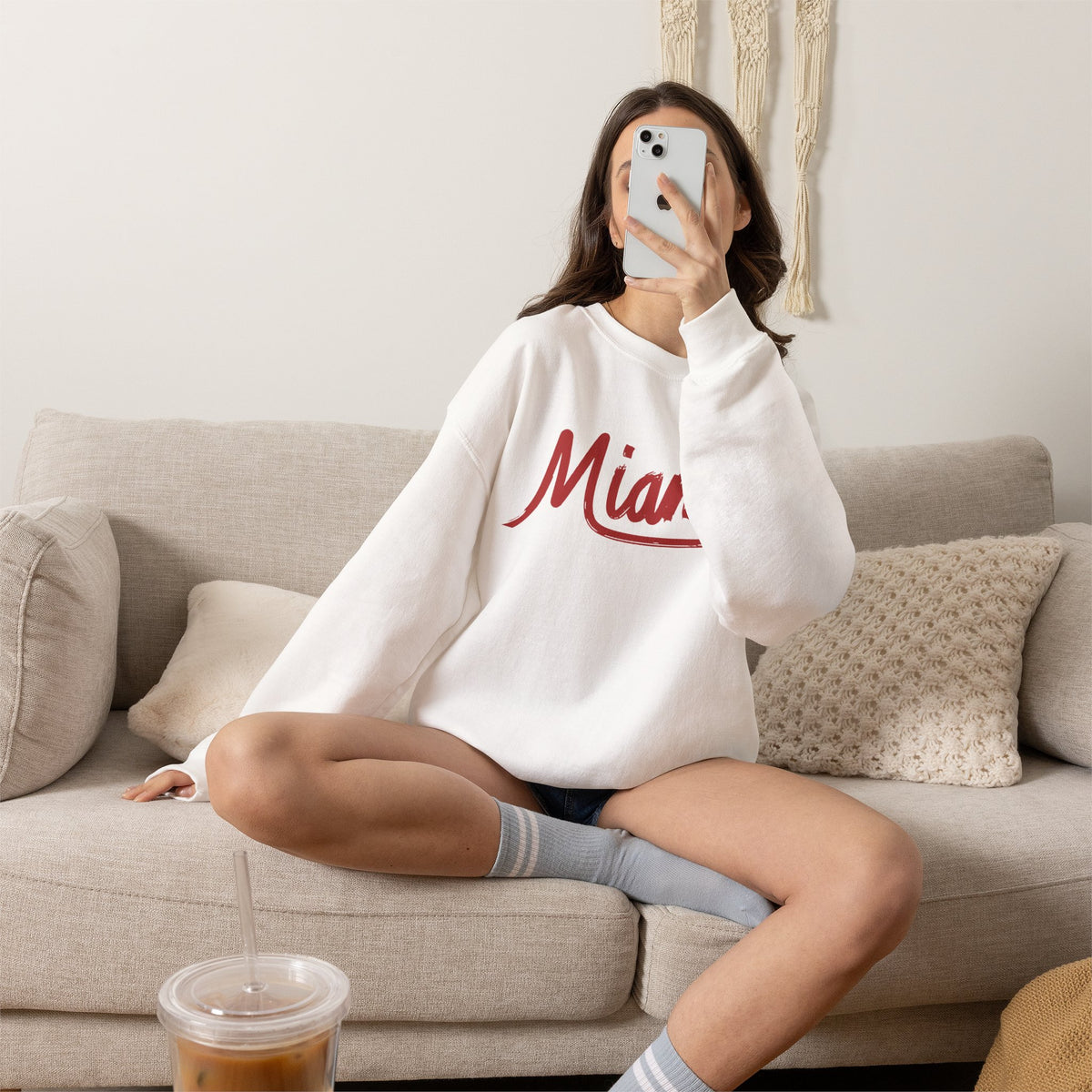 Miami Sweatshirt Premium Design SKIALFA Unisex