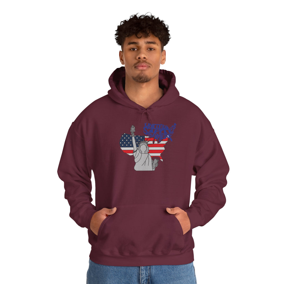 USA Flag Hoodie Premium Design SKIALFA Unisex