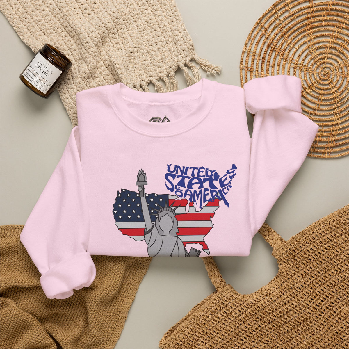 United States of America Sweatshirt Premium Design SKIALFA Unisex