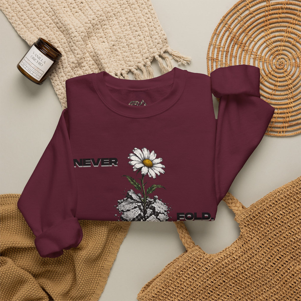 NEVER FOLD Sweatshirt Premium Design SKIALFA Unisex