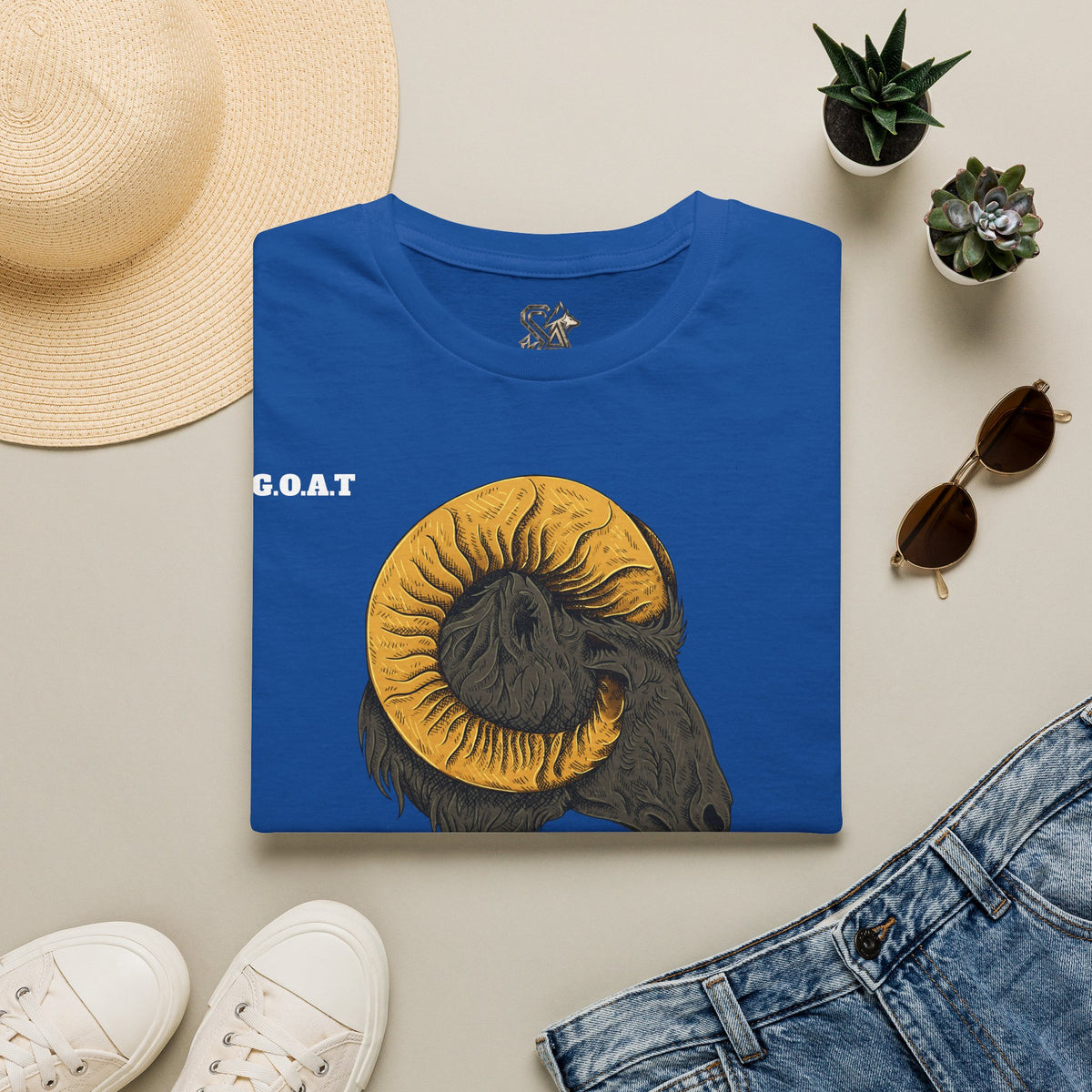 GOAT Goat Head T-Shirt Premium Design SKIALFA Unisex