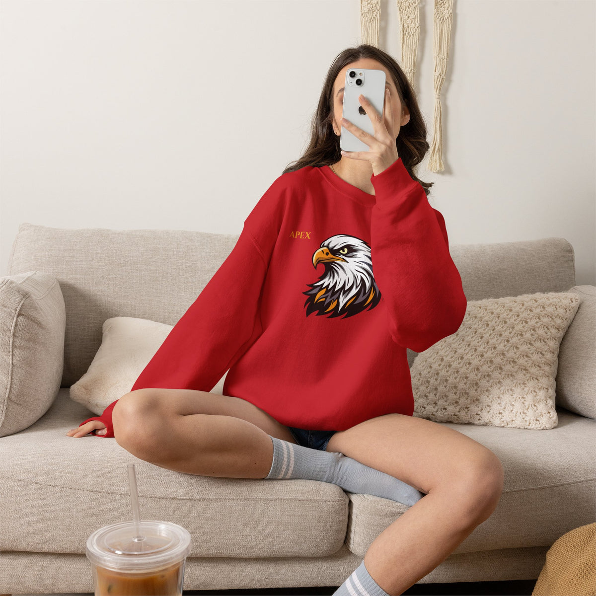 APEX Eagle Sweatshirt Premium Design SKIALFA Unisex