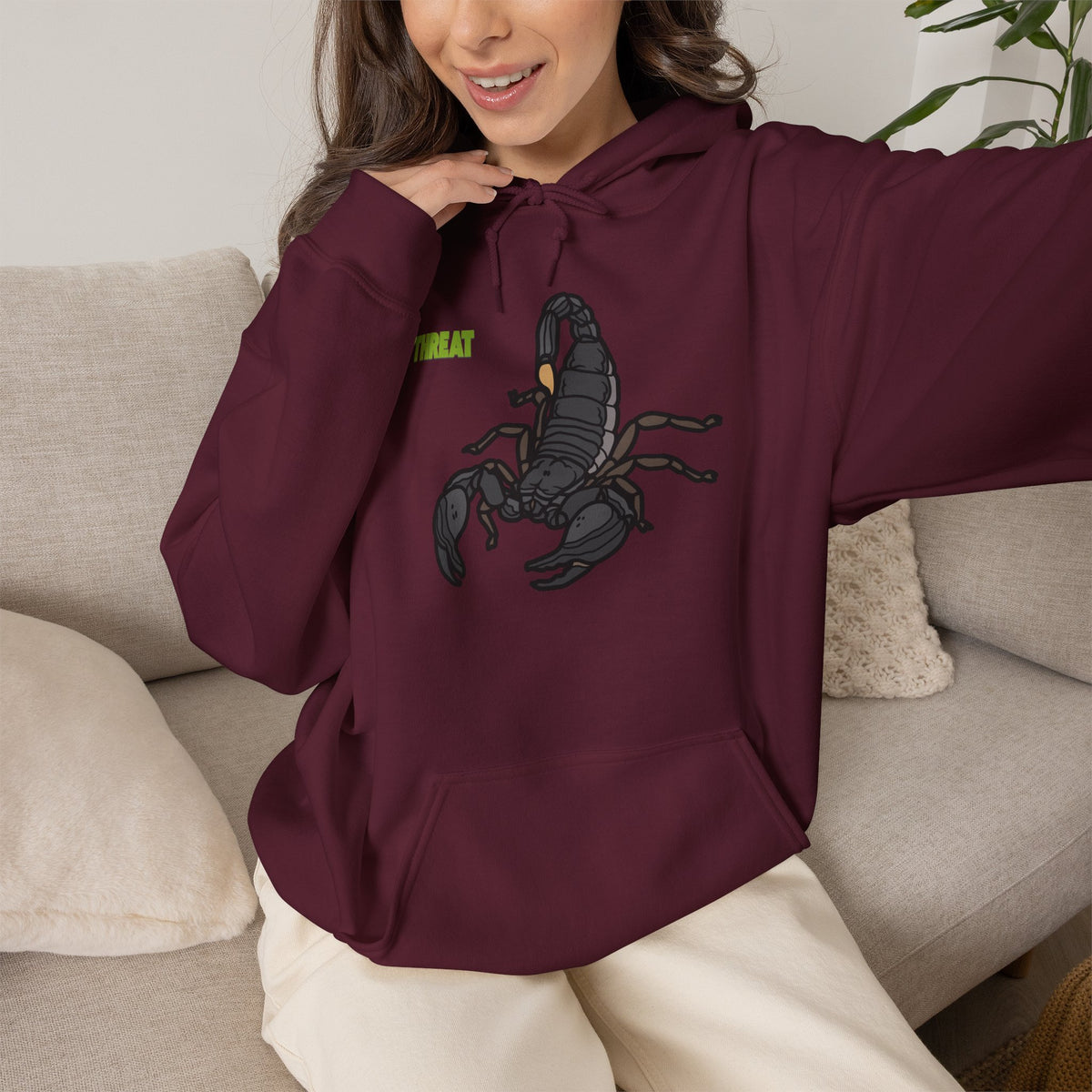 THREAT Scorpion Hoodie Premium Design SKIALFA Unisex