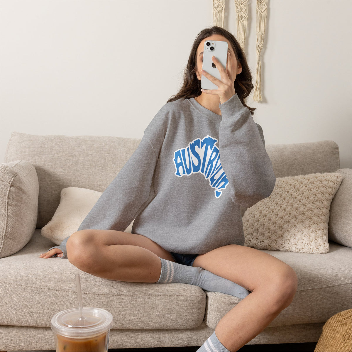 Australia Graphic Sweatshirt Premium Design SKIALFA Unisex