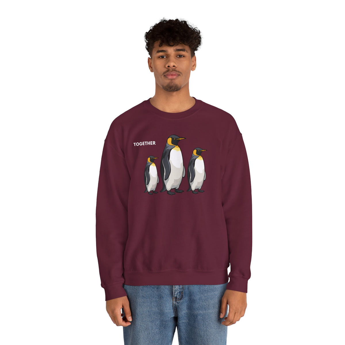 TOGETHER Penguin Sweatshirt Premium Design SKIALFA Unisex