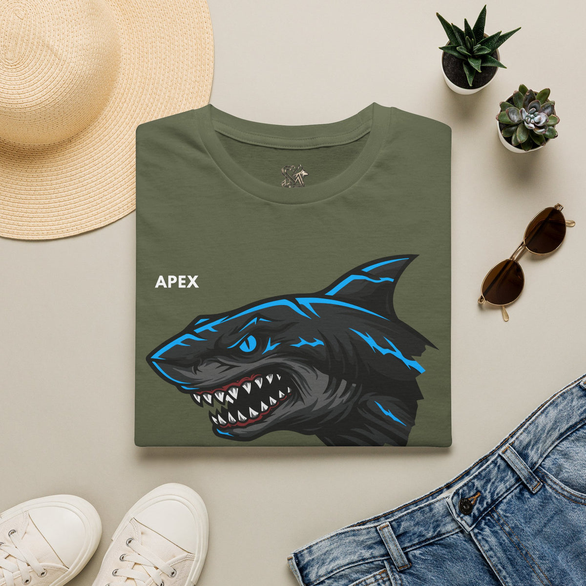 APEX Shark T-Shirt Premium Design SKIALFA Unisex