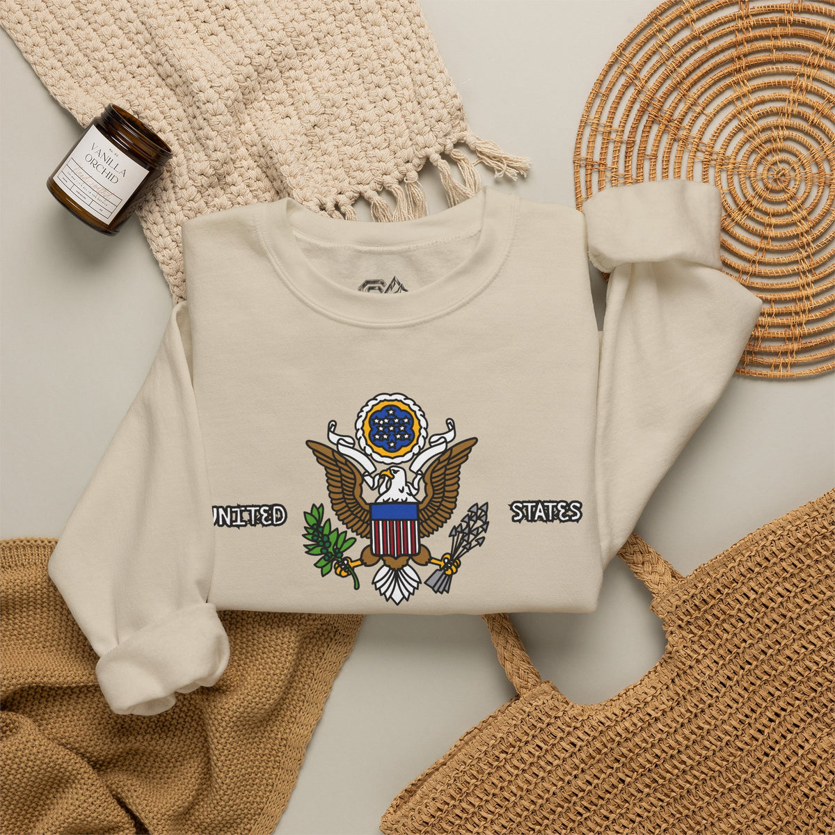 United States Sweatshirt Premium Design SKIALFA Unisex