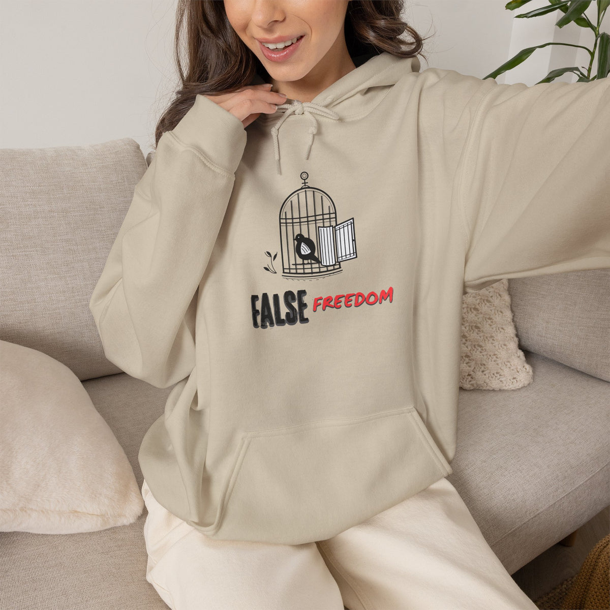 FALSE FREEDOM Hoodie Premium Design SKIALFA Unisex
