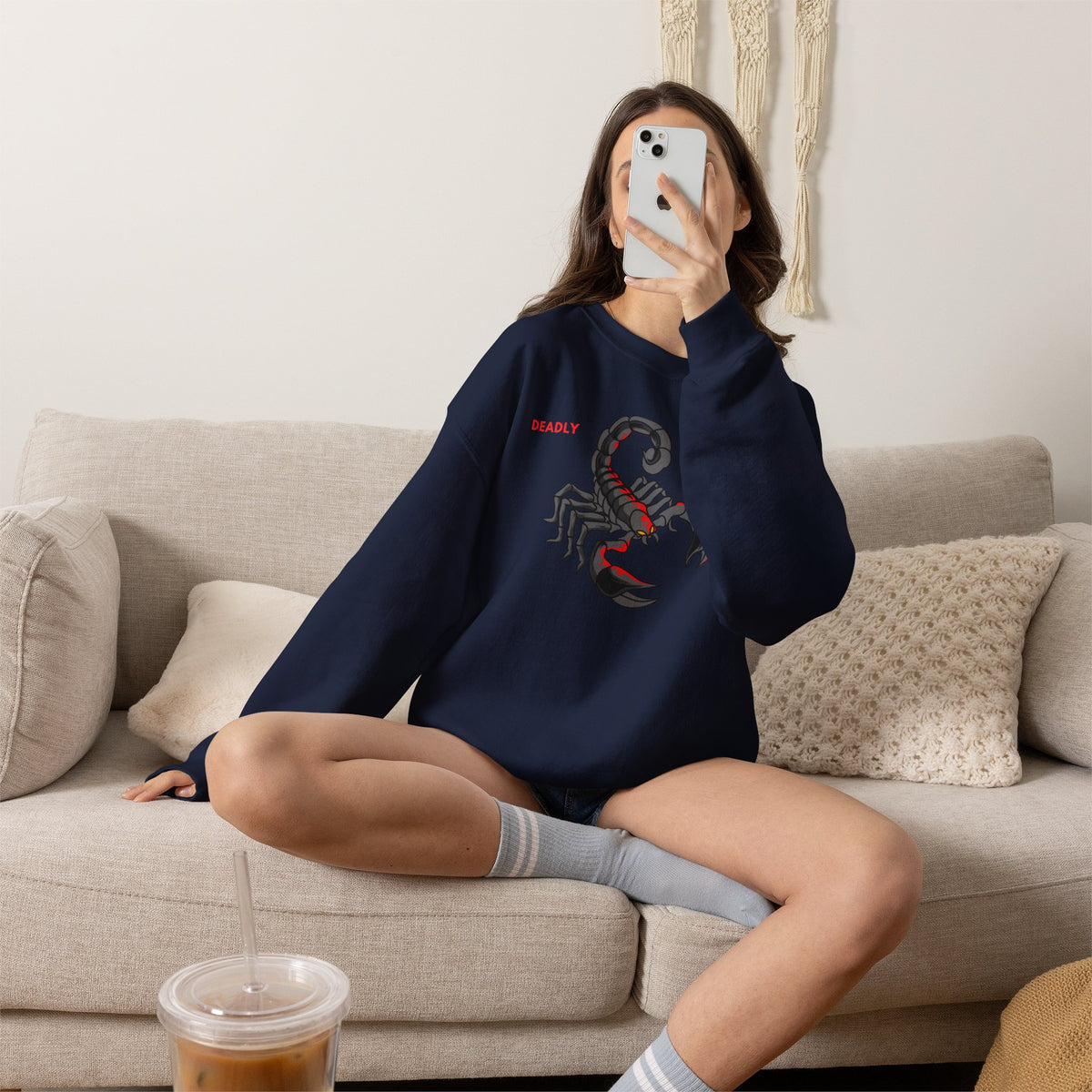 DEADLY Scorpion Sweatshirt Premium Design SKIALFA Unisex