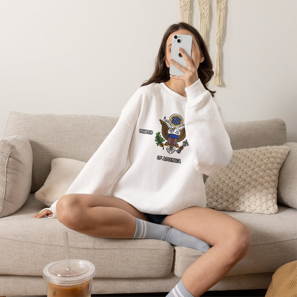 United States Sweatshirt Premium Design SKIALFA Unisex
