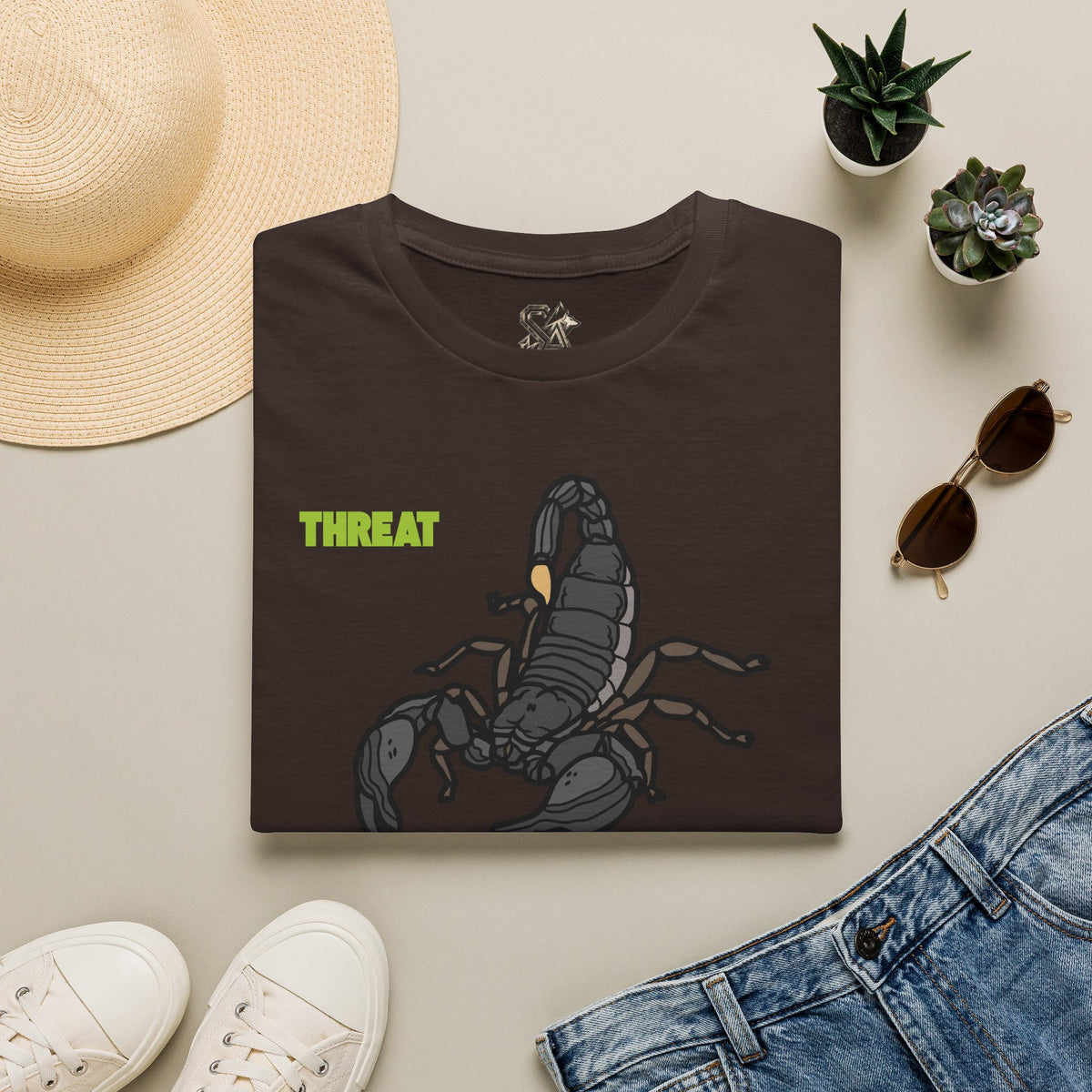THREAT Scorpion T-Shirt Premium Design SKIALFA Unisex