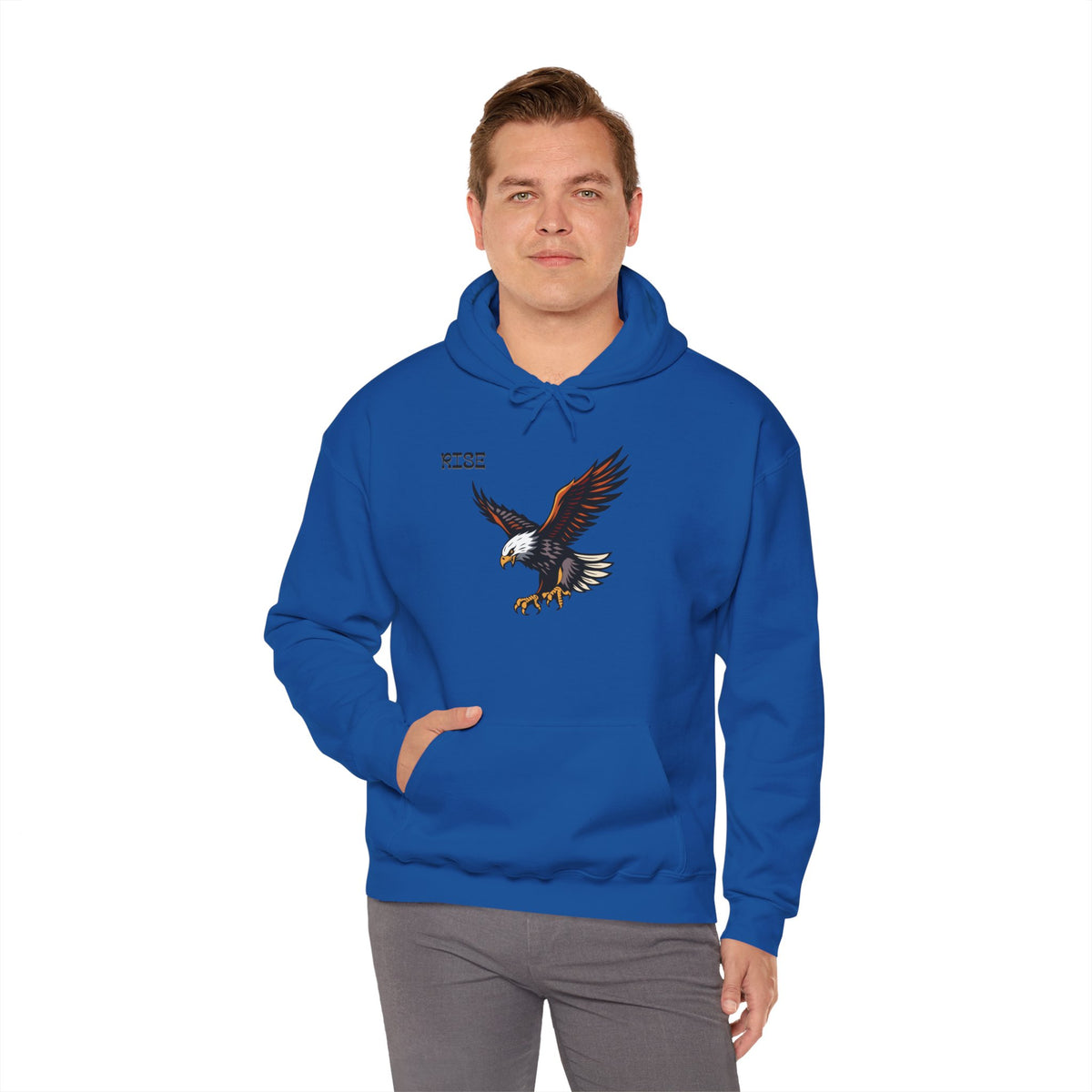 RISE Eagle Hoodie Premium Design SKIALFA Unisex
