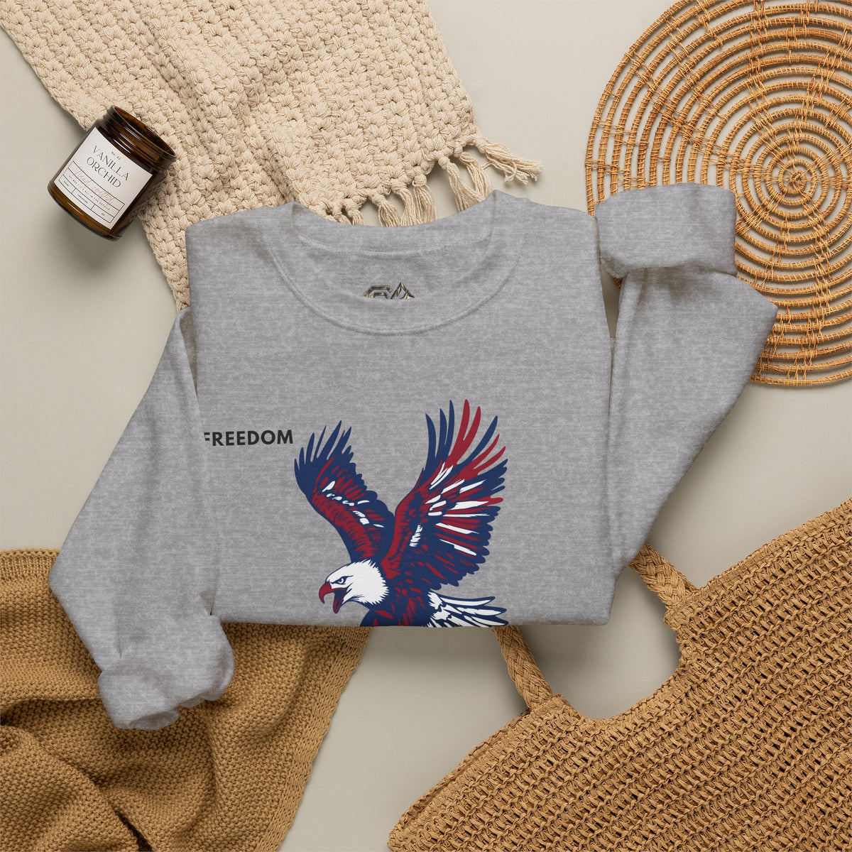 FREEDOM Eagle Sweatshirt Premium Design SKIALFA Unisex