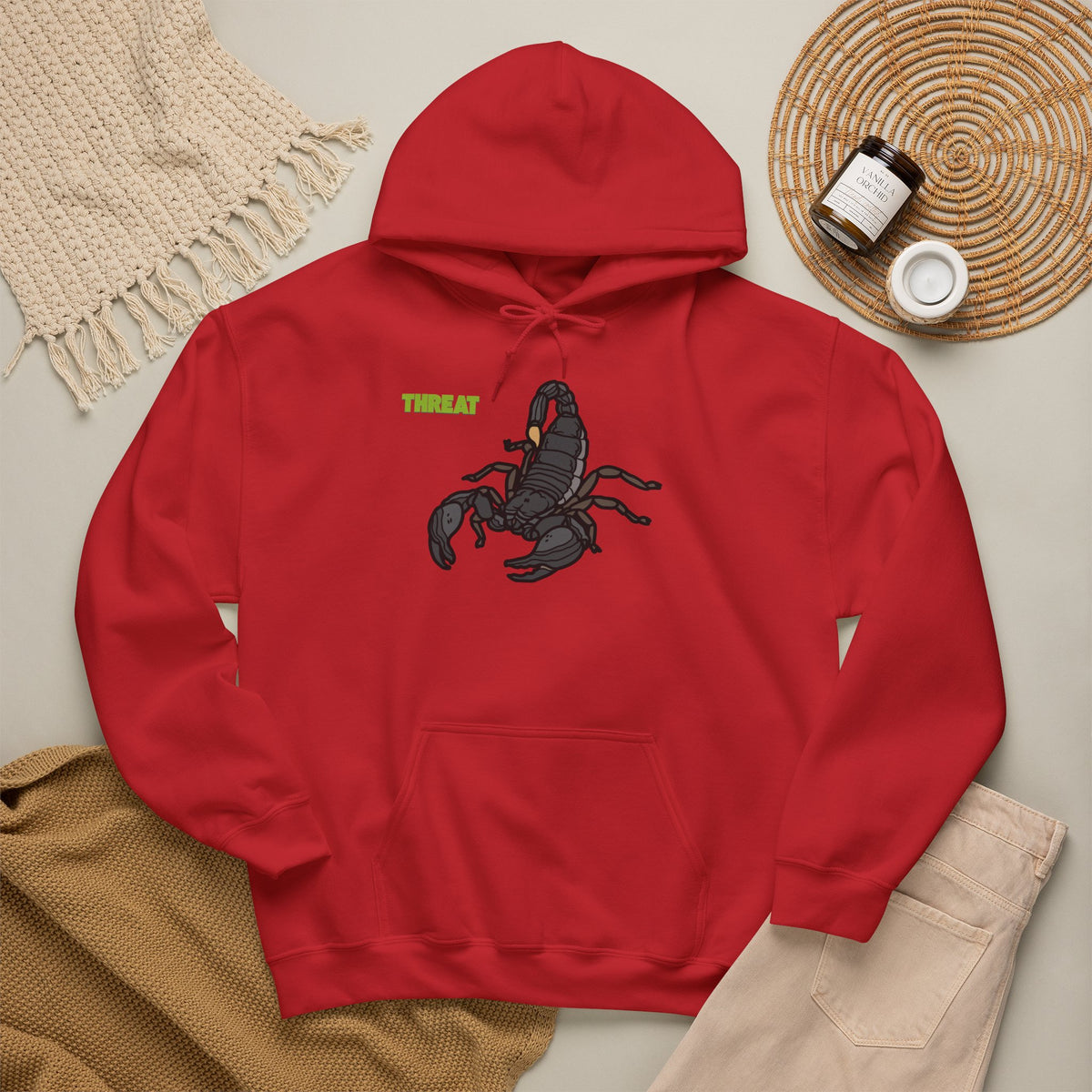 THREAT Scorpion Hoodie Premium Design SKIALFA Unisex