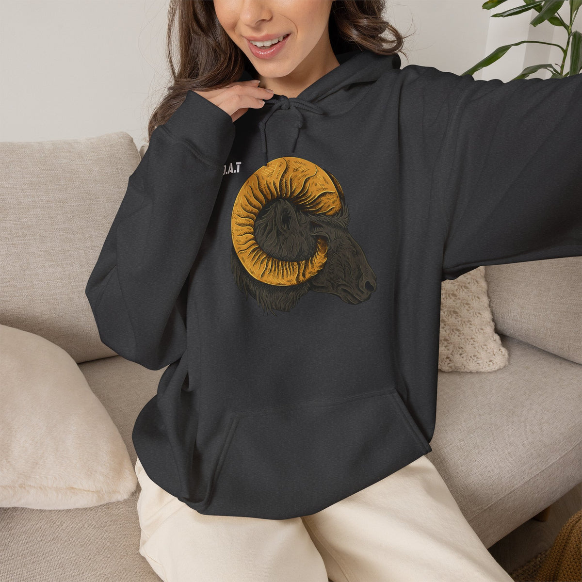 GOAT Head Goat Hoodie Premium Design SKIALFA Unisex