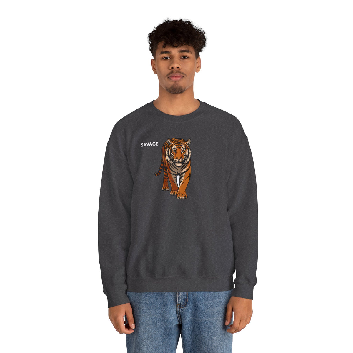 SAVAGE Tiger Sweatshirt Premium Design SKIALFA Unisex