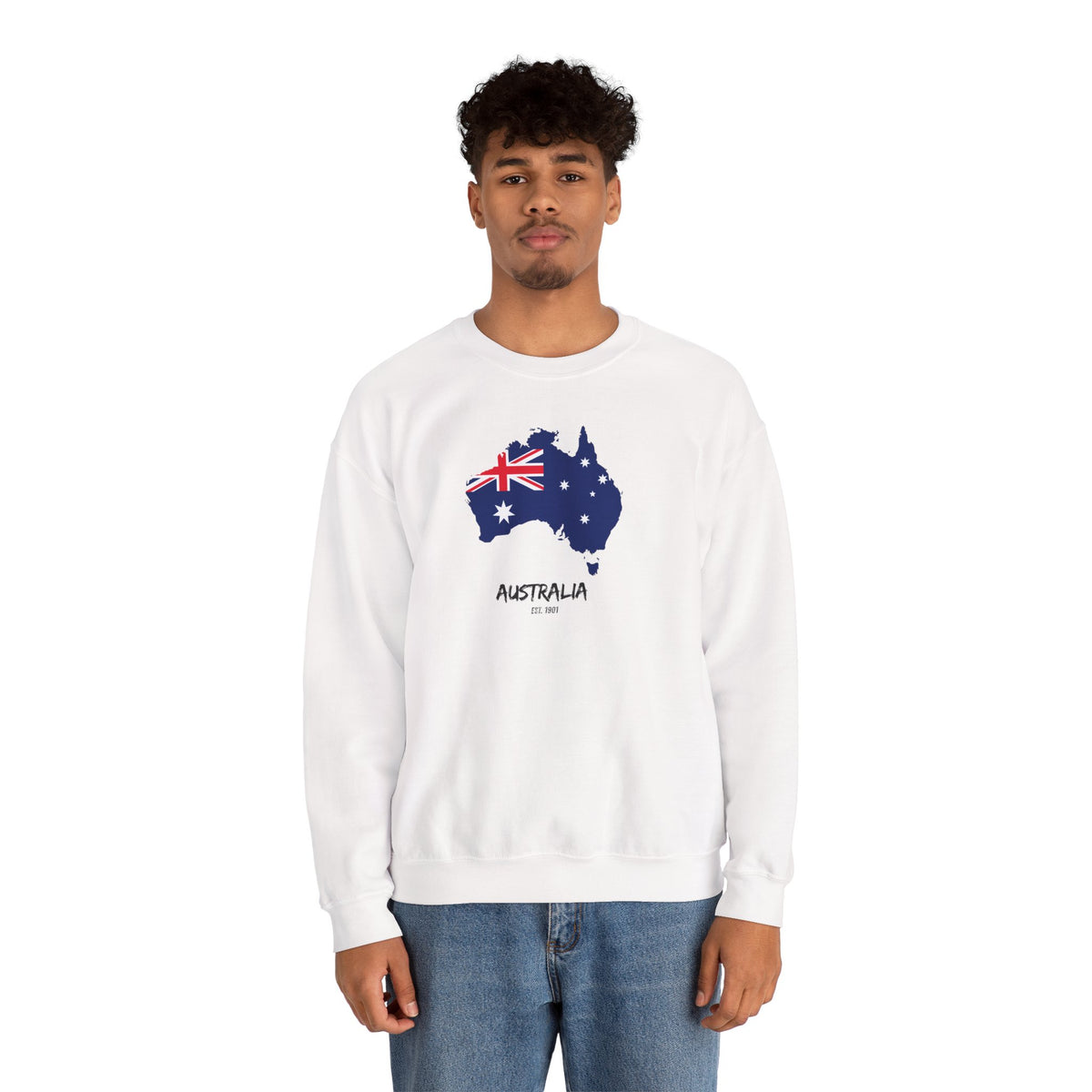 Australia Map Flag Sweatshirt Premium Design SKIALFA Unisex