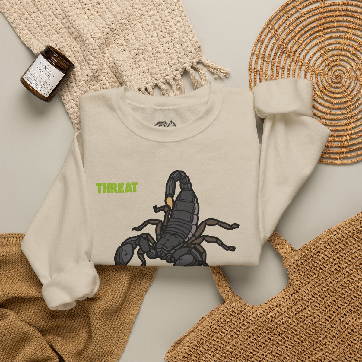 THREAT Scorpion Sweatshirt Premium Design SKIALFA Unisex