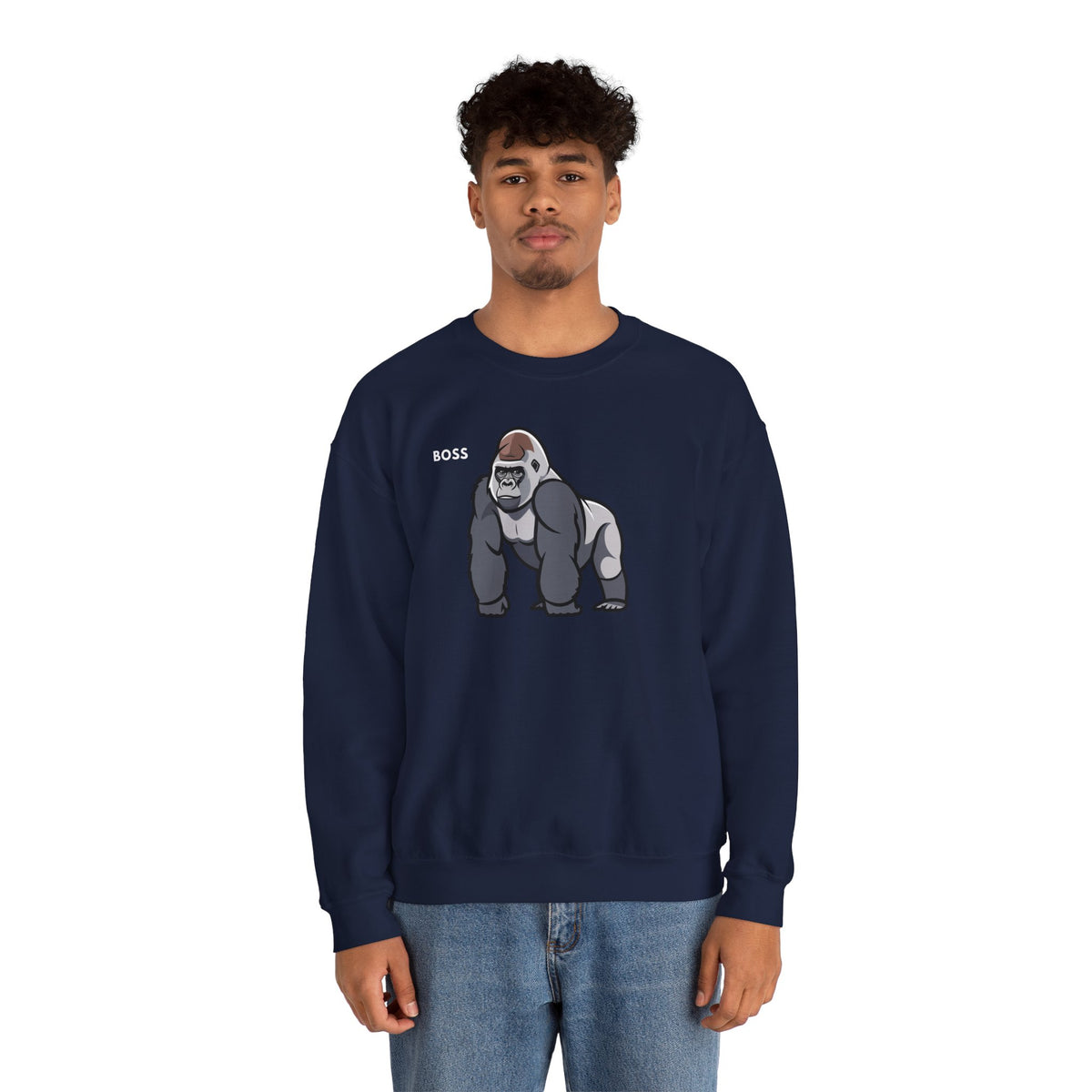 BOSS Gorilla Sweatshirt Premium Design SKIALFA Unisex