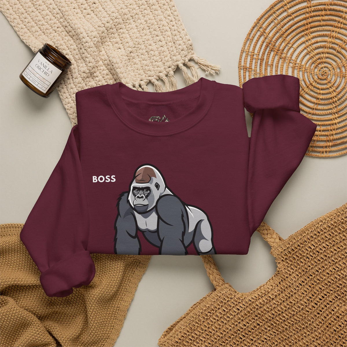 BOSS Gorilla Sweatshirt Premium Design SKIALFA Unisex