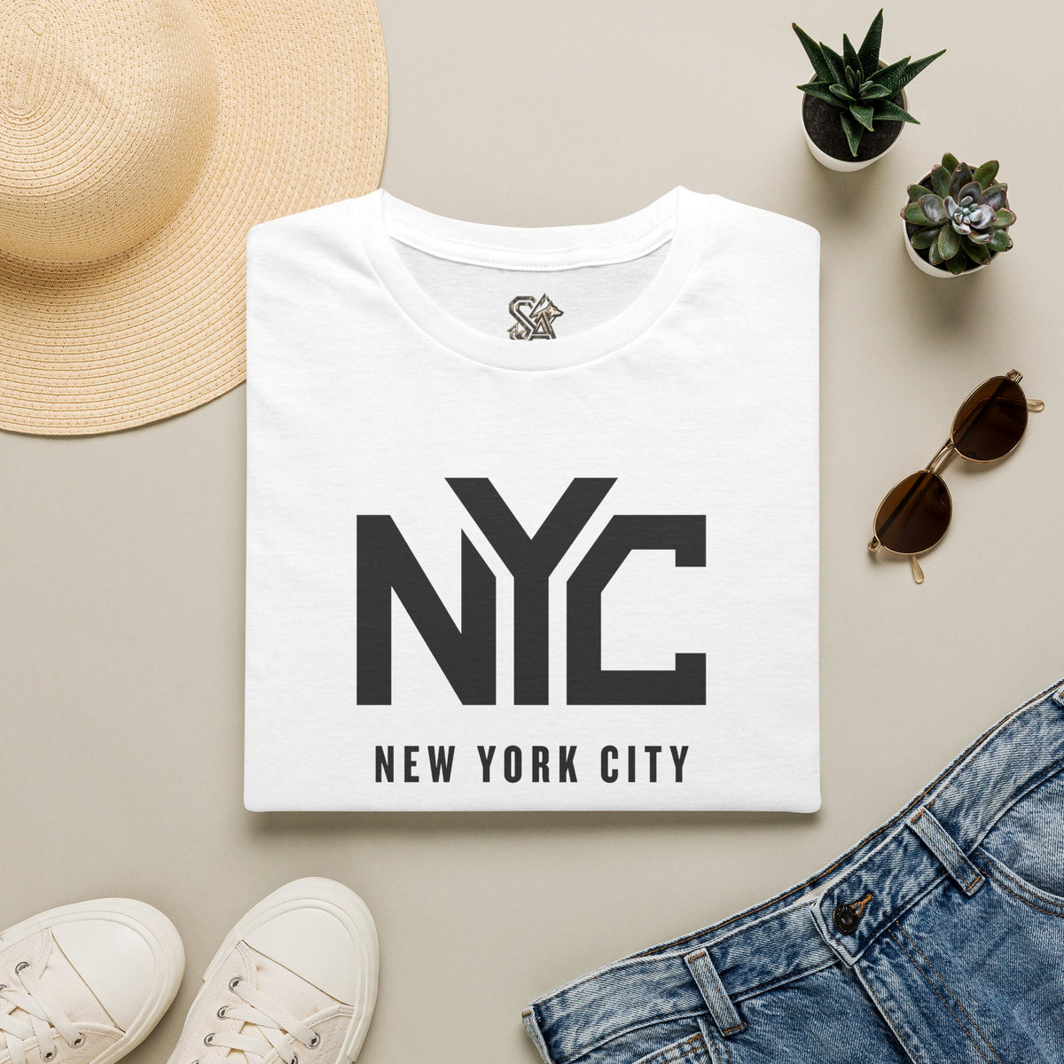 NYC New York City T-Shirt Premium Design SKIALFA Unisex