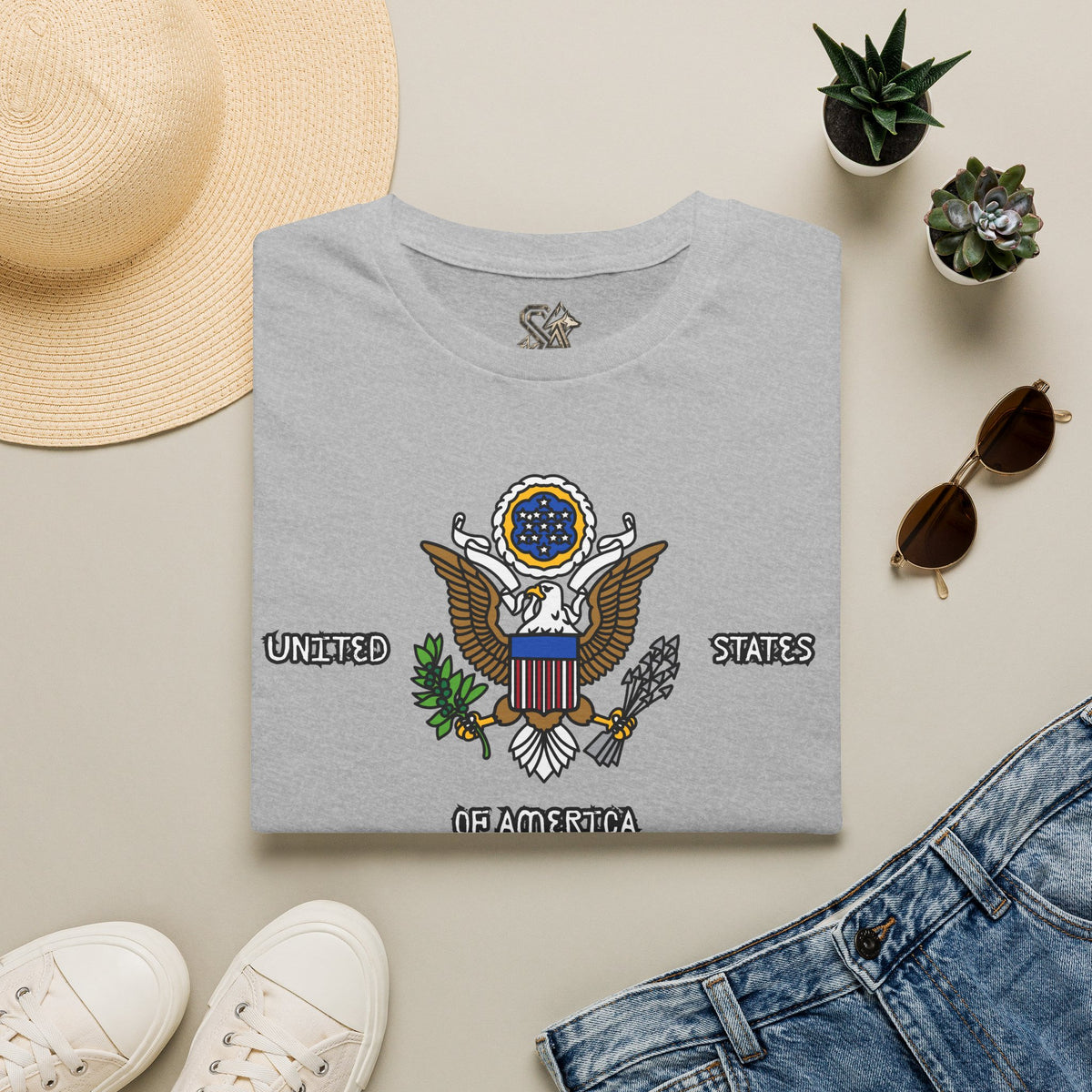 United States Of America T-Shirt Premium Design SKIALFA Unisex
