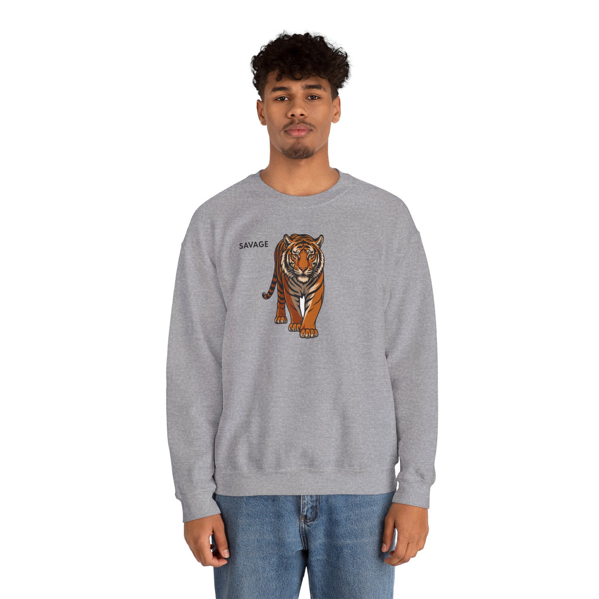 SAVAGE Tiger Sweatshirt Premium Design SKIALFA Unisex