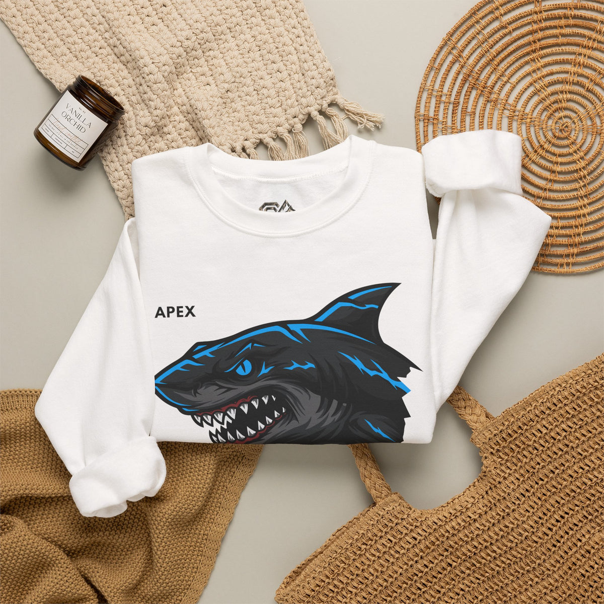 APEX Shark Sweatshirt Premium Design SKIALFA Unisex