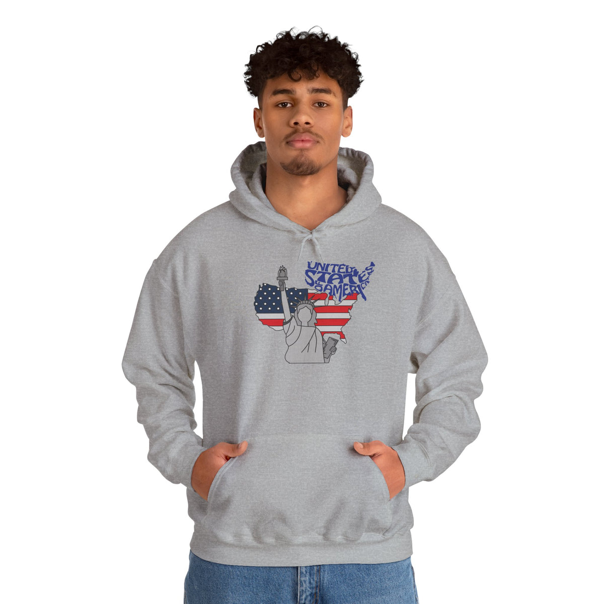 USA Flag Hoodie Premium Design SKIALFA Unisex