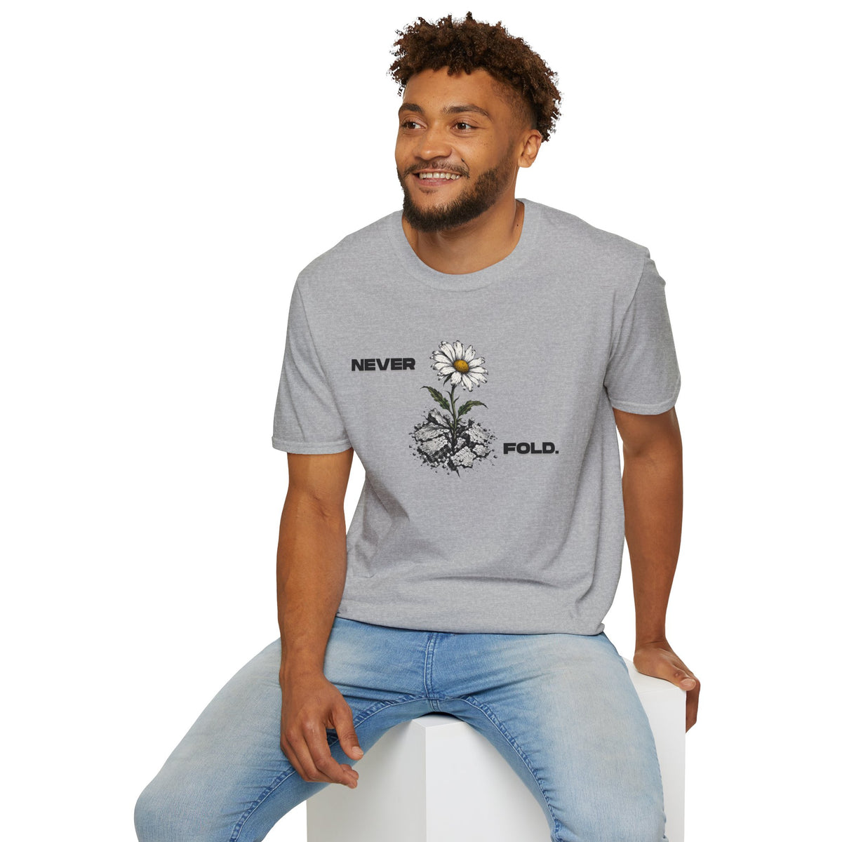NEVER FOLD T-Shirt Premium Design SKIALFA Unisex