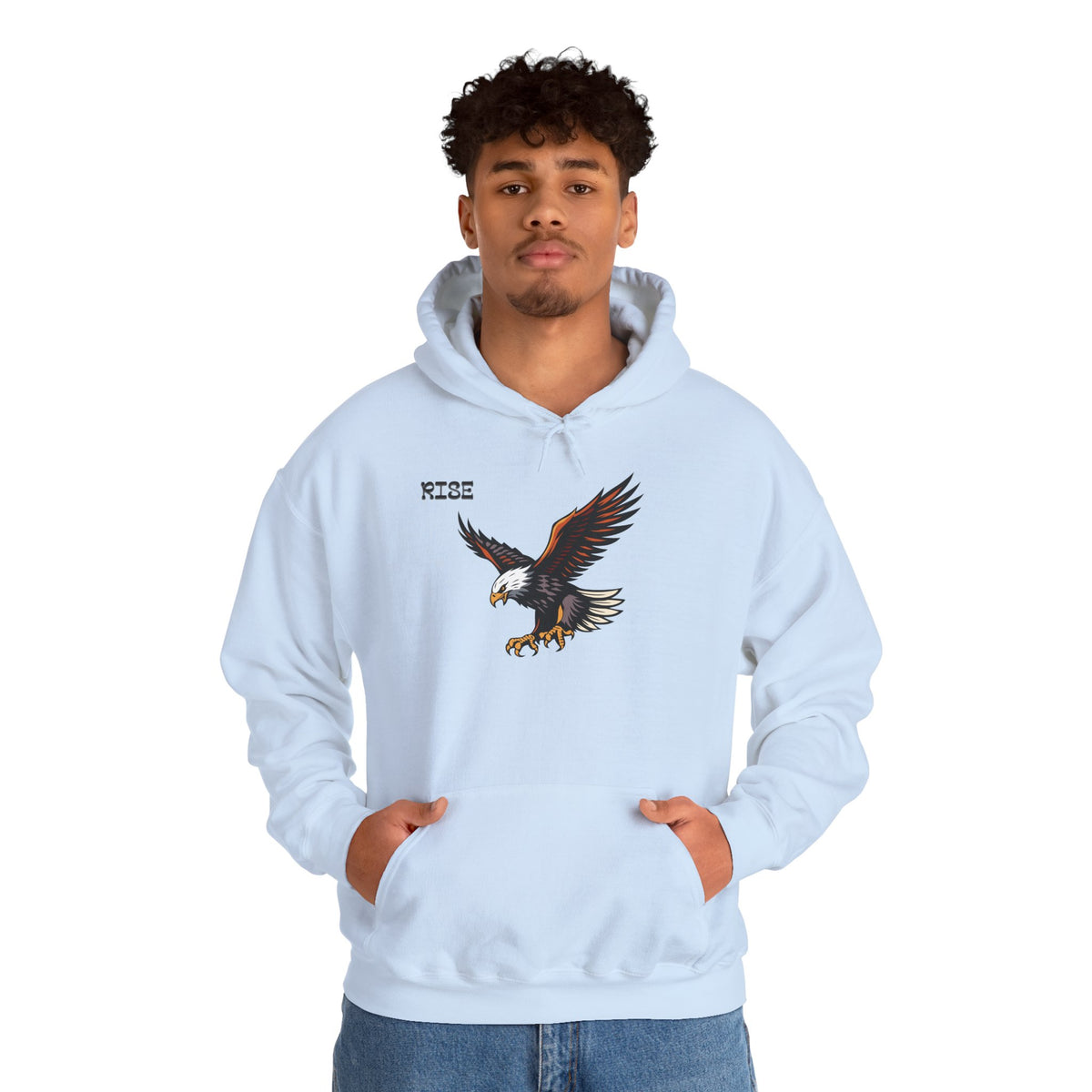 RISE Eagle Hoodie Premium Design SKIALFA Unisex