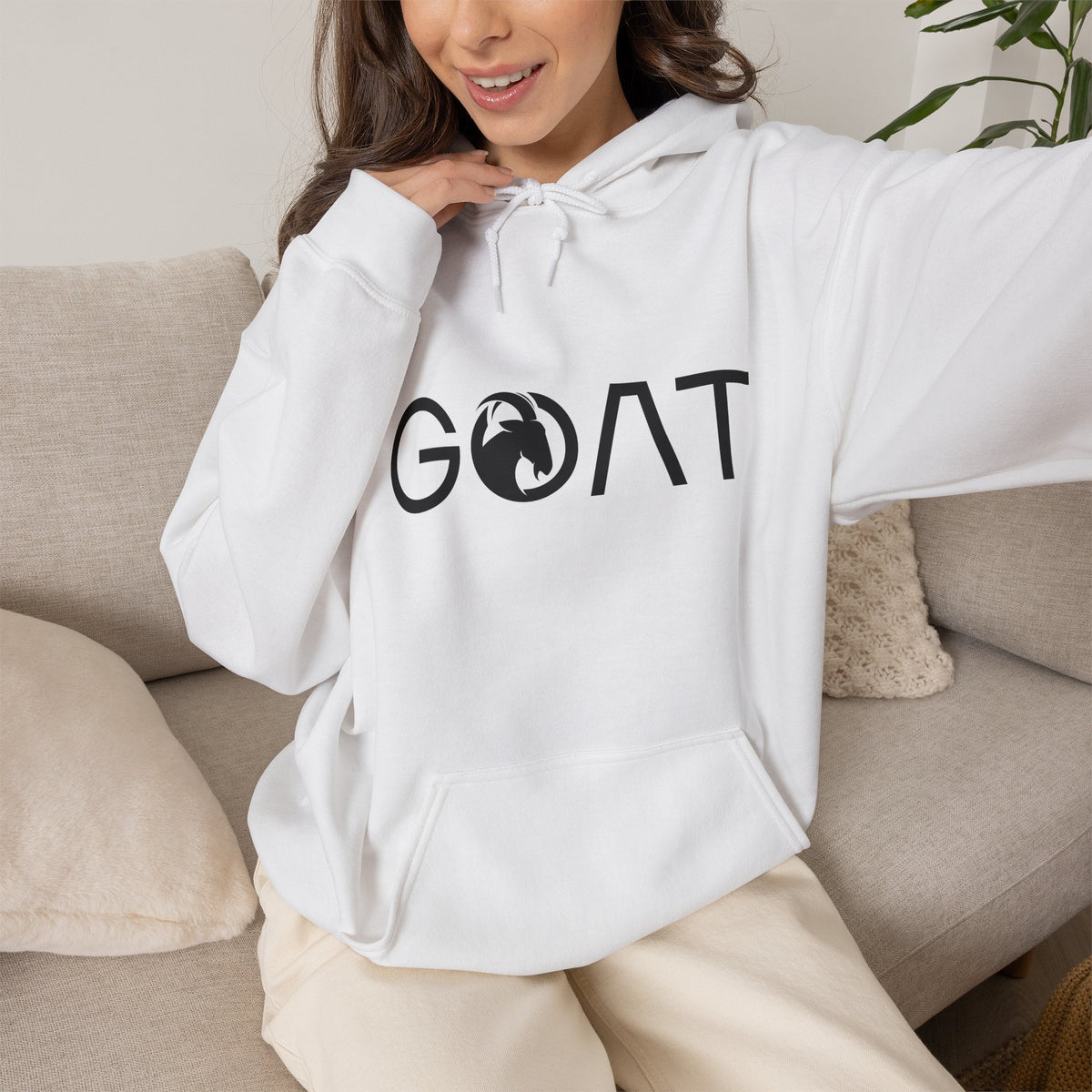 G.O.A.T. Hoodie Premium Design SKIALFA Unisex