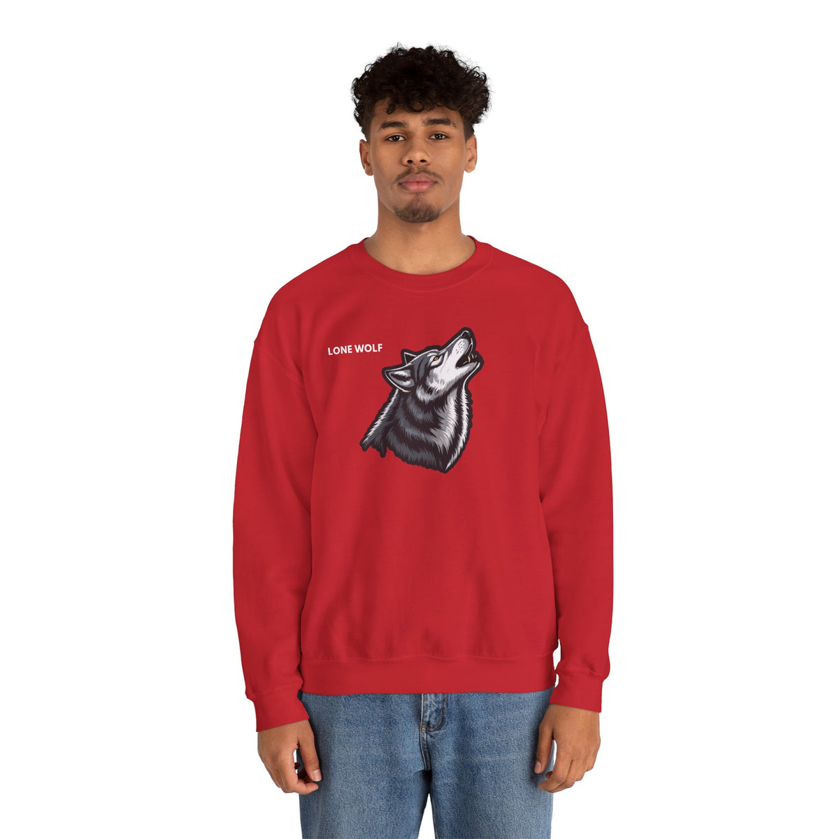 LONE WOLF Sweatshirt Premium Design SKIALFA Unisex
