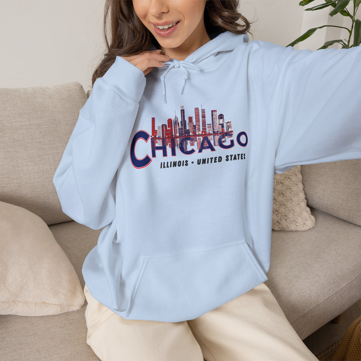 CHICAGO Hoodie Premium Design SKIALFA Unisex