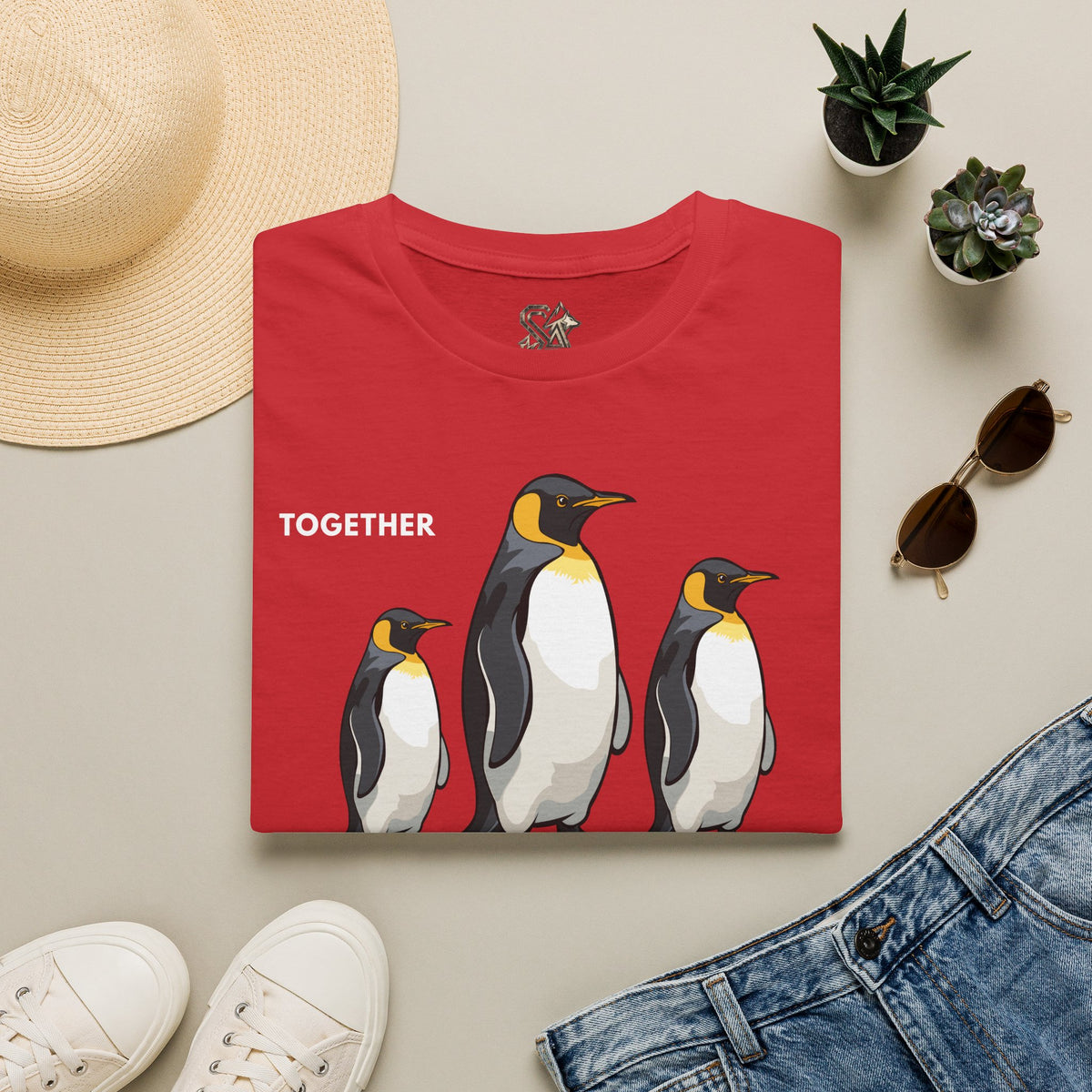 TOGETHER Penguin T-Shirt Premium Design Unisex