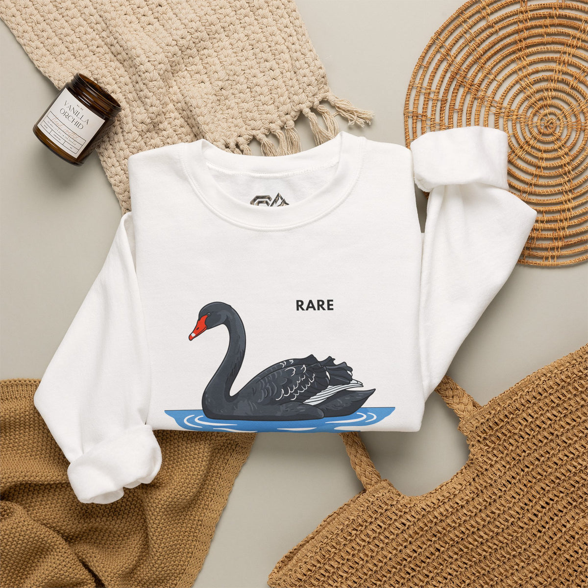 RARE Black Swan Sweatshirt Premium Design SKIALFA Unisex