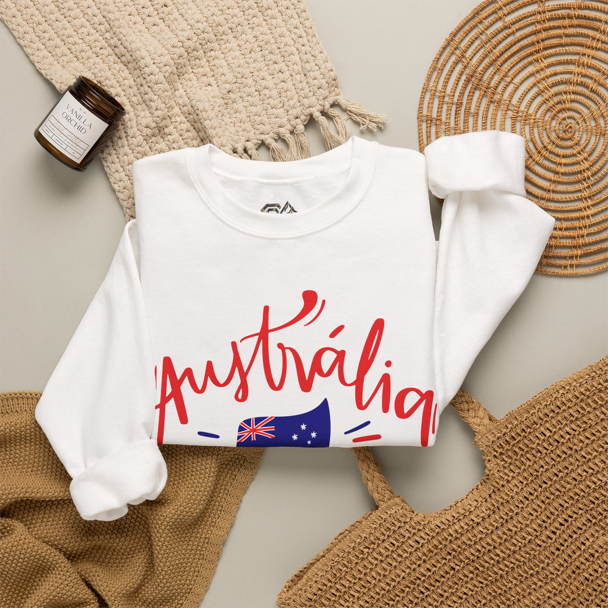 Australia Flag Sweatshirt Premium Design SKIALFA Unisex